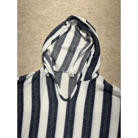 Paper Crane Striped Lightweight Long Sleeve Hoodie Small Coastal Beach Casual - Picture 4 of 8